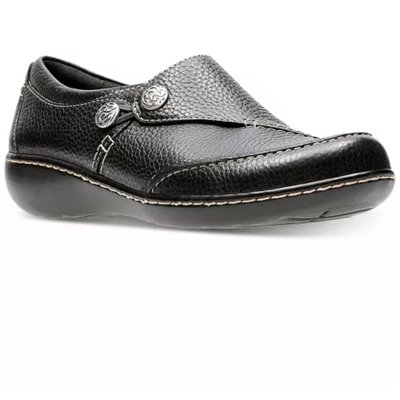 Clarks Ultimate Comfort Collection Women's Ashland Leather Slip-On Shoes 10 - Picture 1 of 12